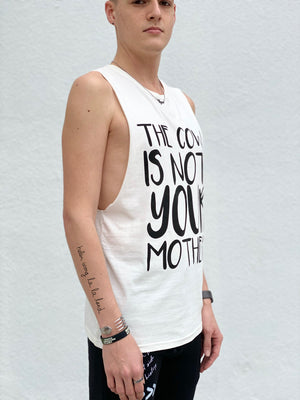 (S/S 2020) The Cow Is Not Your Mother sleeveless tee in CREAM ORGANIC