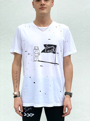 (S/S 2020) Save Earth distressed tee m