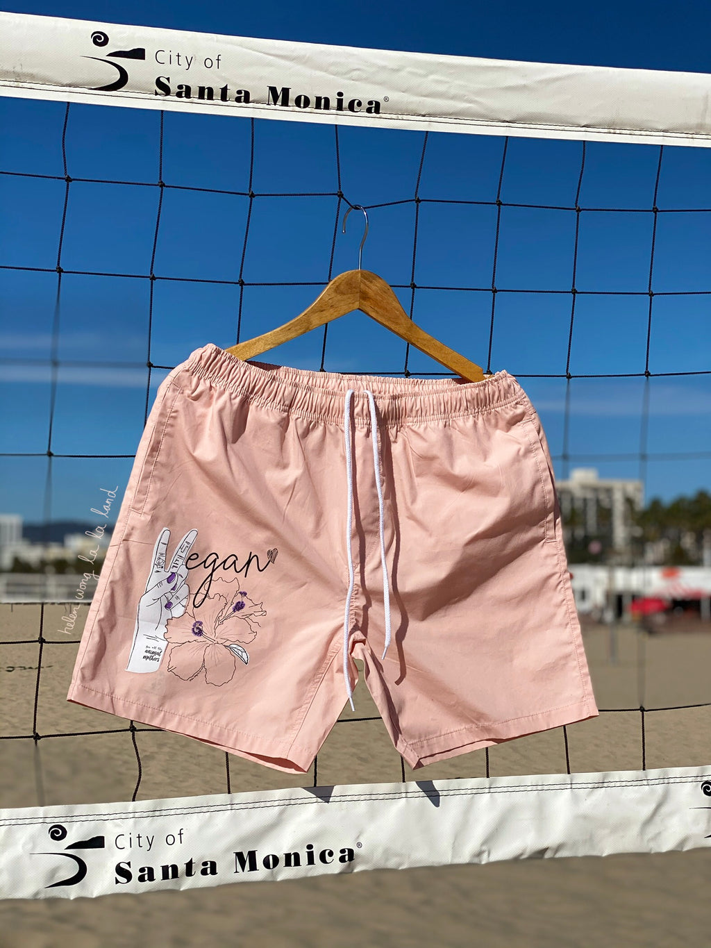 (S/S 2020) ✌🏼Vegan Hawaii beach shorts in PALE CORAL PINK