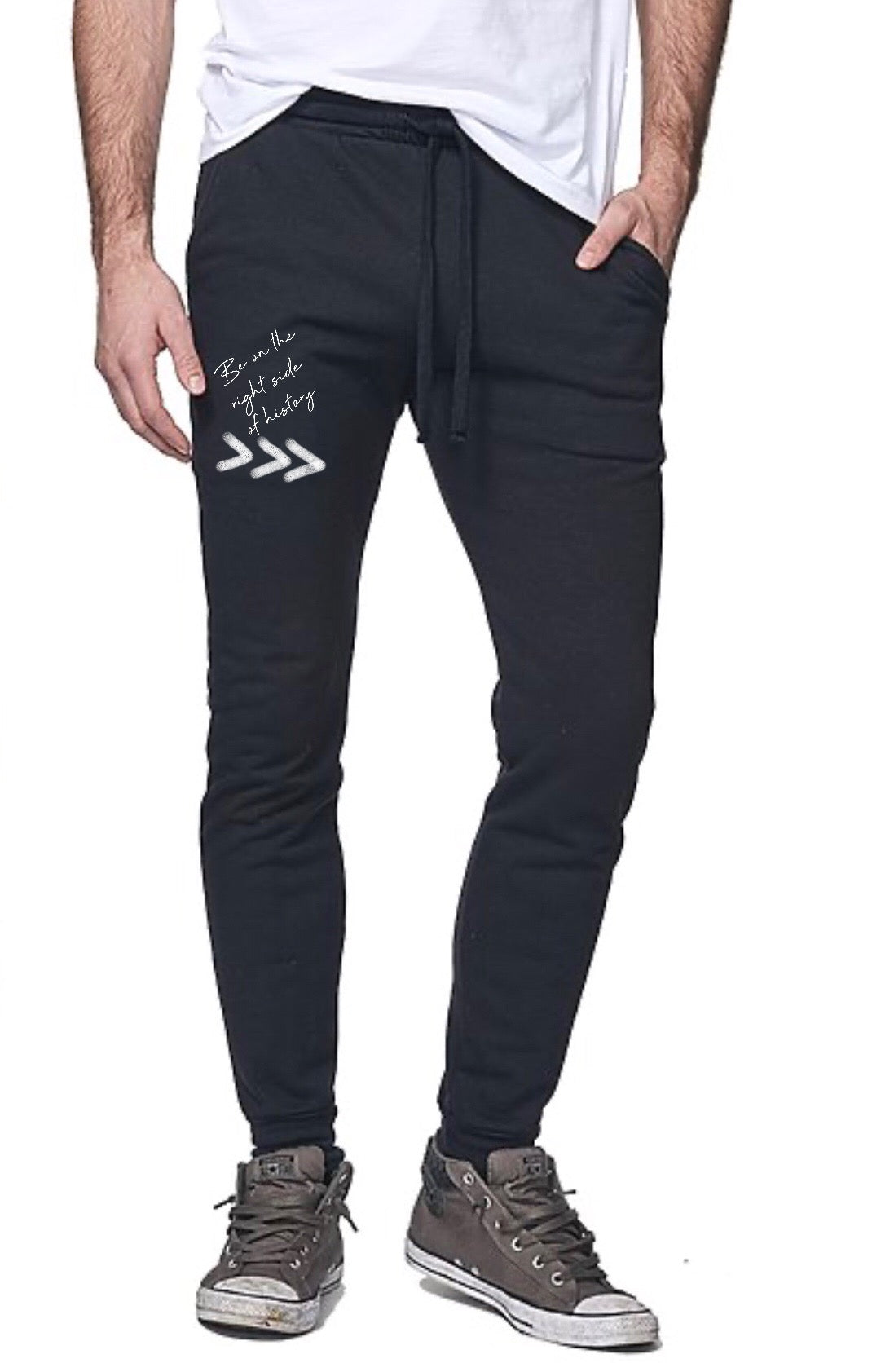 (S/S 2020) French Terry Unisex Joggers in BLACK ORGANIC RPET