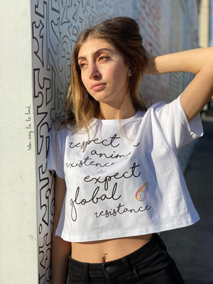 (S/S 2020) Respect Animal Existence crop tee