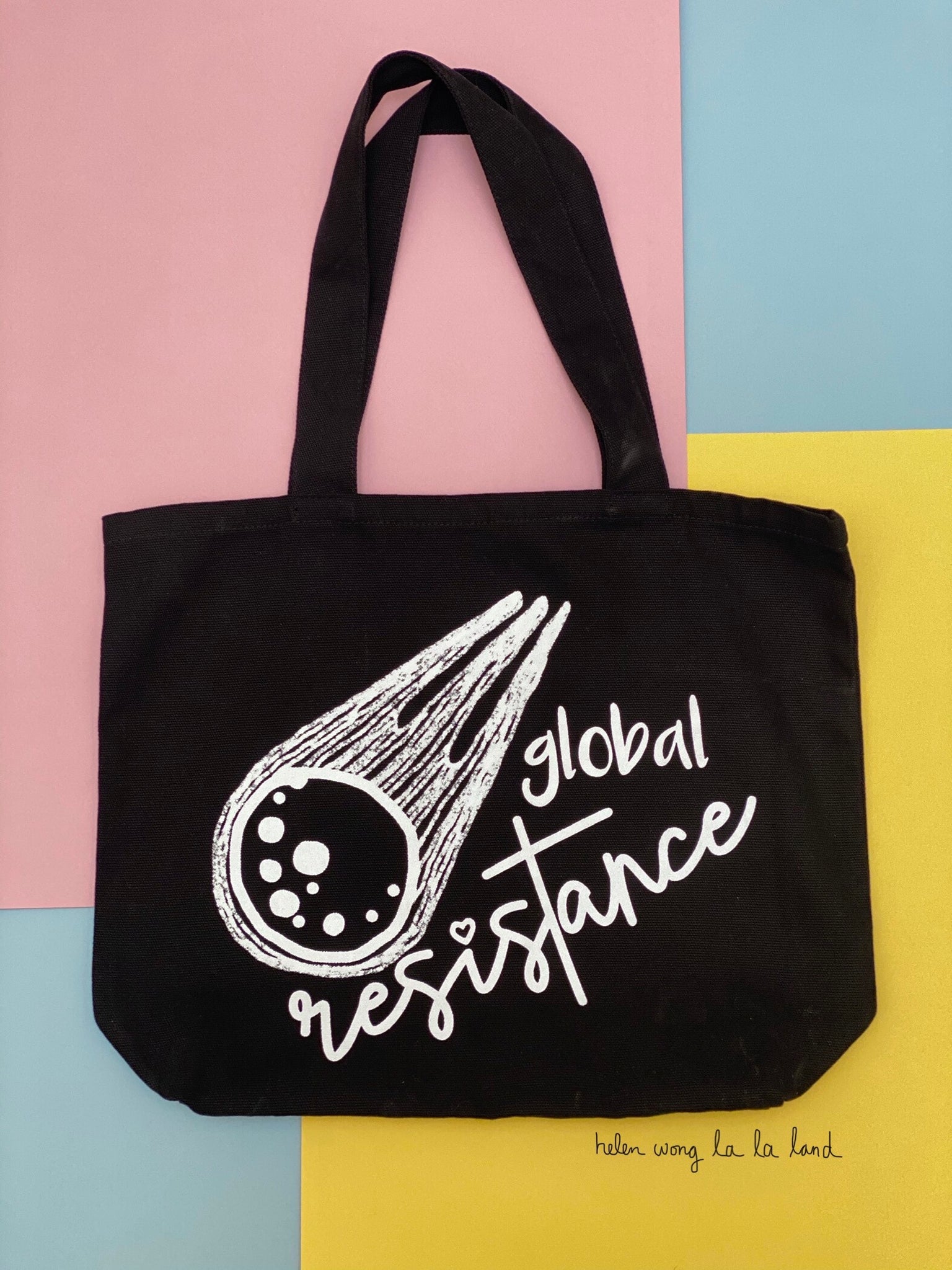 (S/S 2020) Global Resistance shoulder tote in BLACK