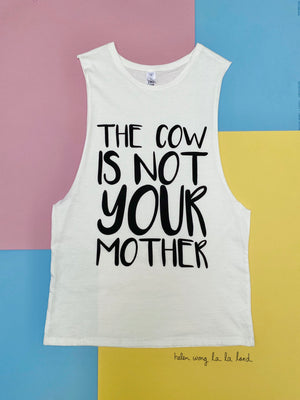 (S/S 2020) The Cow Is Not Your Mother sleeveless tee in CREAM ORGANIC