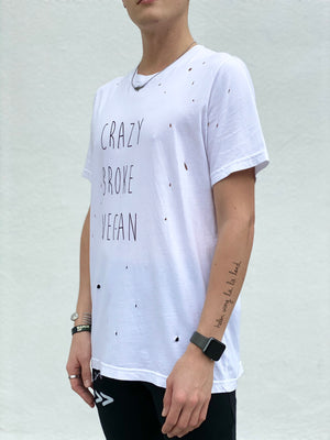 (S/S 2020) Crazy Broke Vegan distressed tee