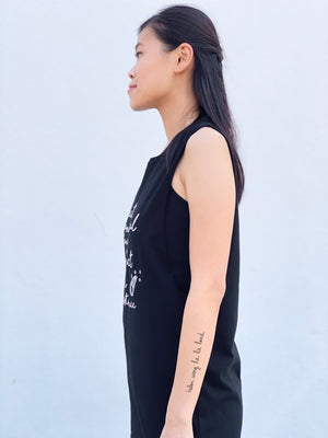 (S/S 2020) Respect Animal Existence sleeveless tee in BLACK ORGANIC