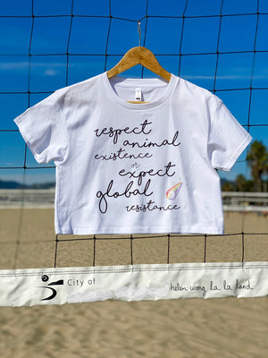 (S/S 2020) Respect Animal Existence crop tee