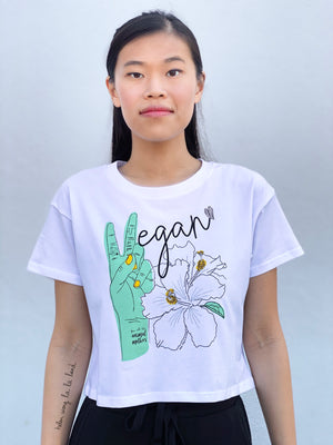 (S/S 2020) ✌🏼Vegan Hawaii - crop tee