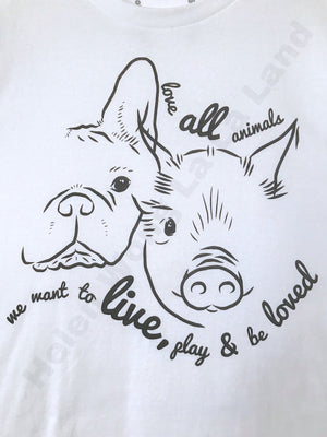 Puppy, frenchie, french bulldog, piglet, sweatshirt, love, compassion, vegan, fashion, animal rights