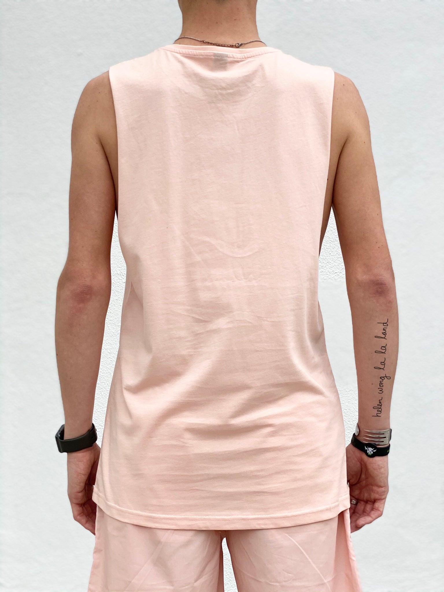 (S/S 2020) ✌🏼Vegan Hawaii sleeveless tee in PALE CORAL PINK m