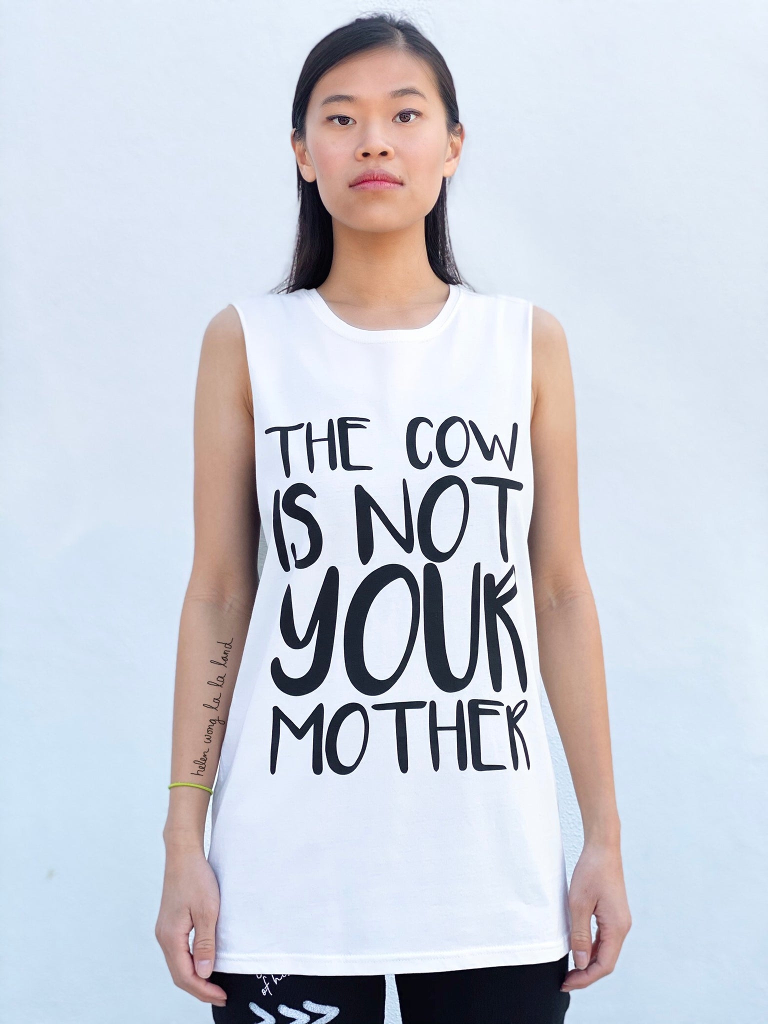 (S/S 2020) The Cow Is Not Your Mother sleeveless tee in CREAM ORGANIC
