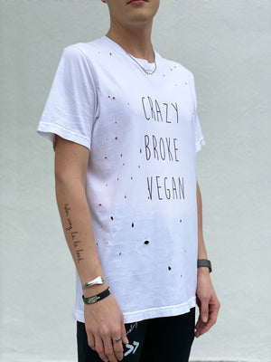 (S/S 2020) Crazy Broke Vegan distressed tee